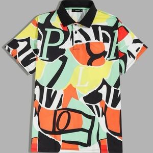 SHEIN Mens Color Block Graphic Polo Shirt